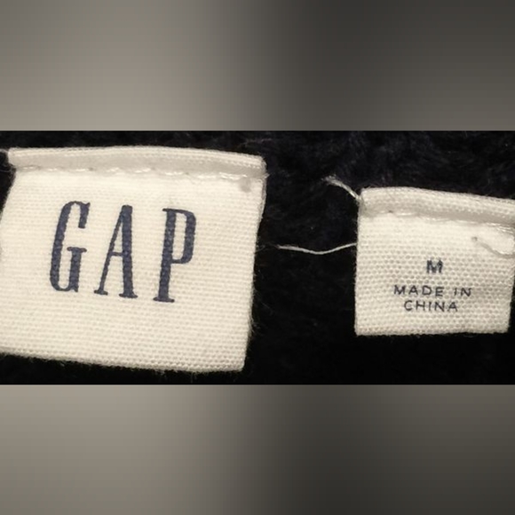 Navy Blue Mock Neck Tunic Sweater - Picture 3 of 4